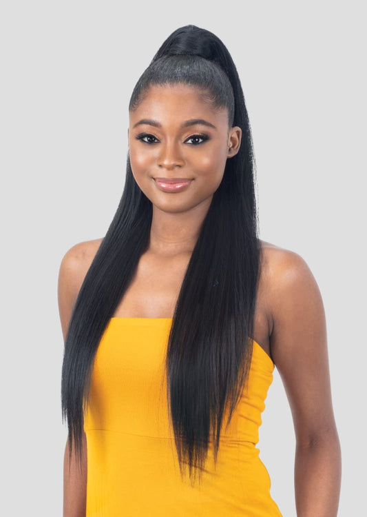 Straight Ponytail Black - 24 Inches