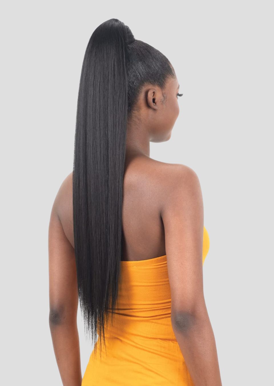 Straight Ponytail Black - 24 Inches