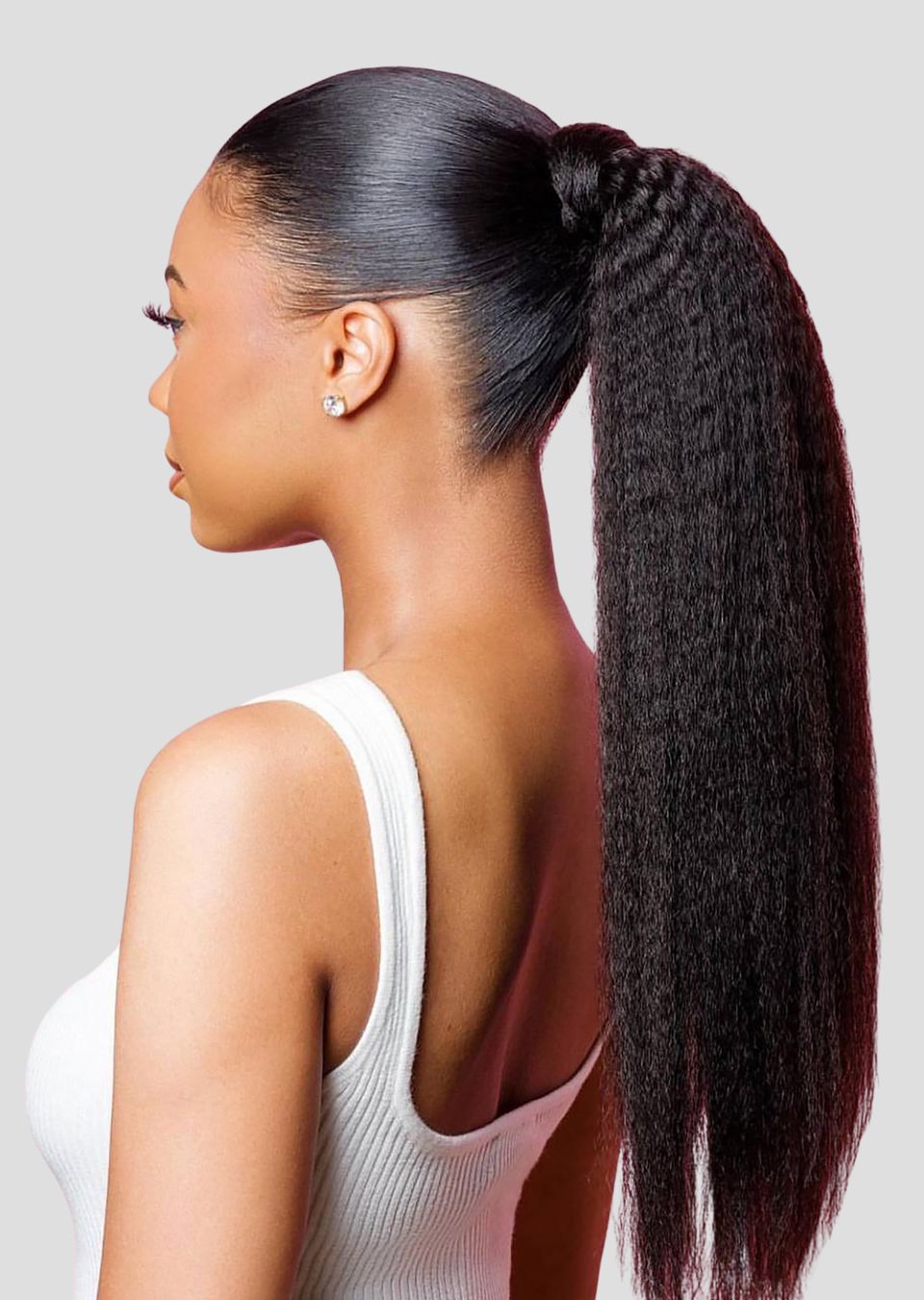 Kinky Straight Ponytail - 24 Inches