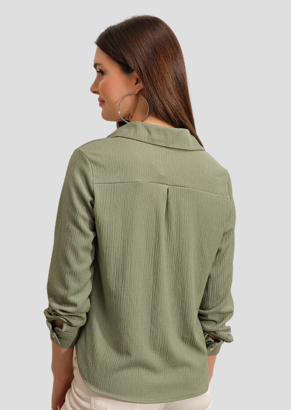 Almond Green Knitted Shirt