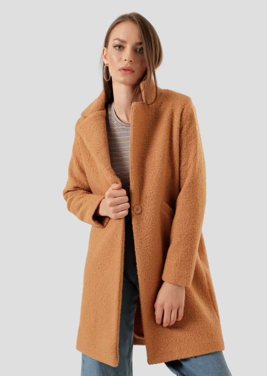 Cozy Caramel Wool Coat