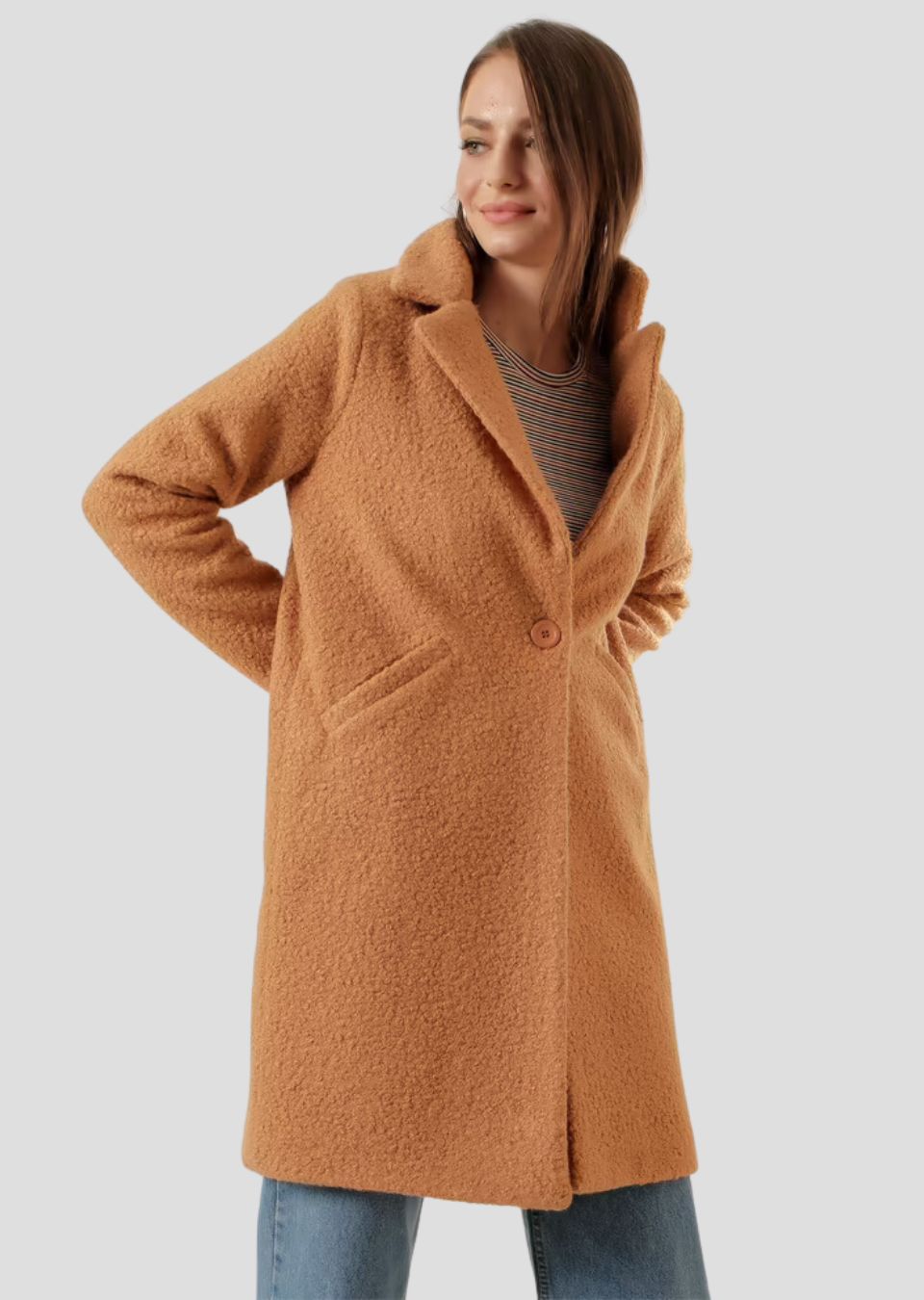 Cozy Caramel Wool Coat