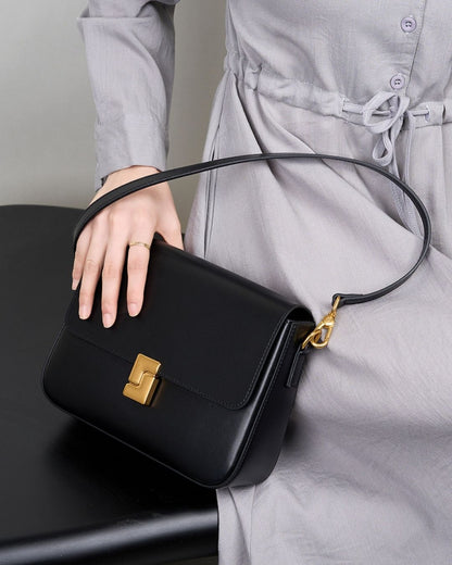 The Golden Clasp Shoulder Bag