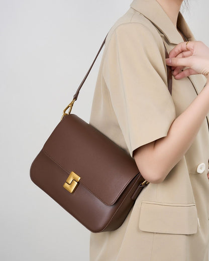 The Golden Clasp Shoulder Bag