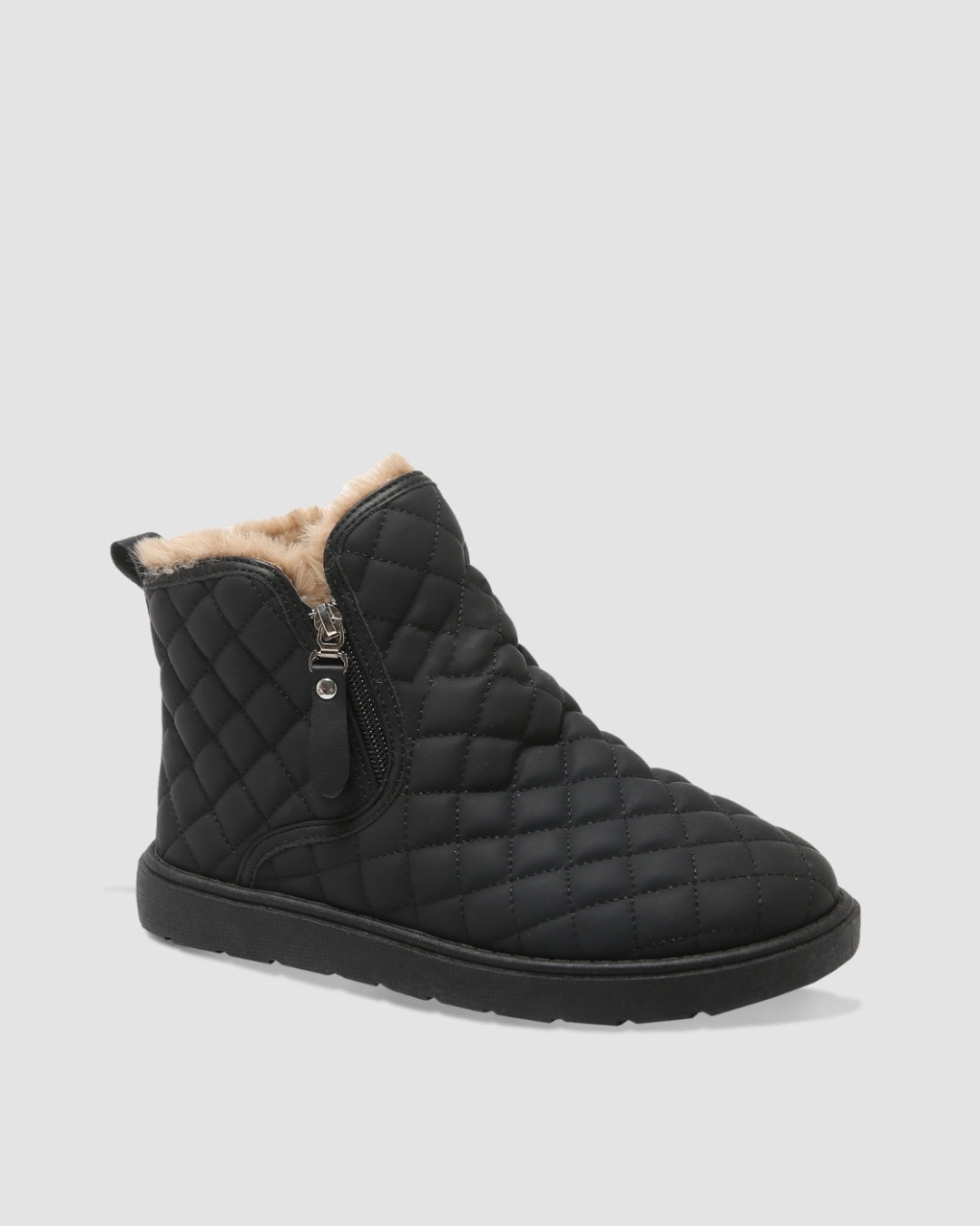 Black Quilted Luxe Boot