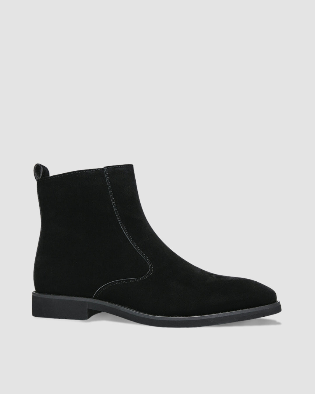 Black Suede Chelsea Boot