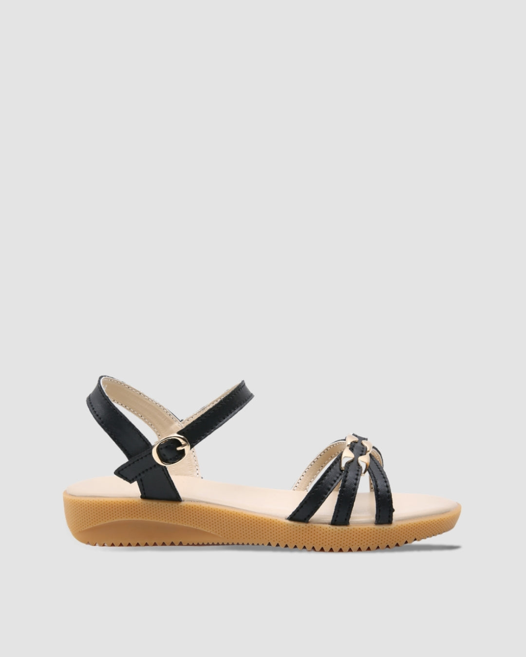 Black Wedge Sandal