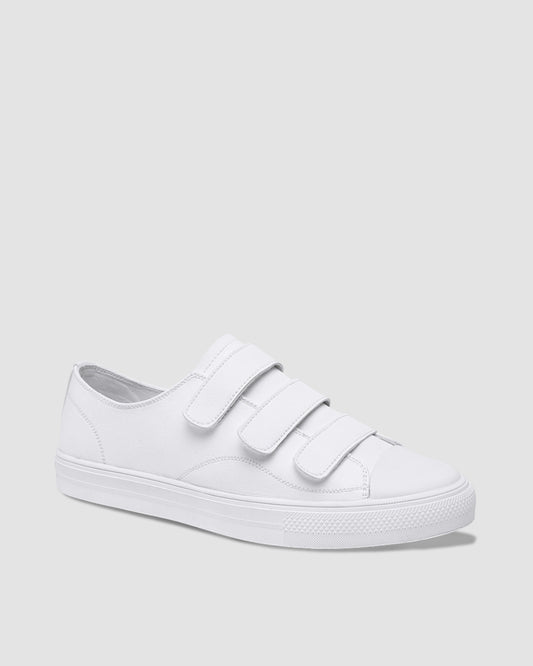 White Velcro Strap Sneaker