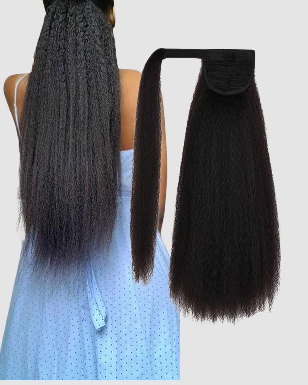 Kinky Straight Ponytail - 24 Inches