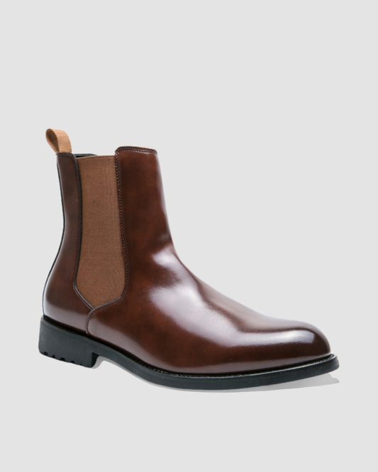 Brown Chelsea Leather Boot