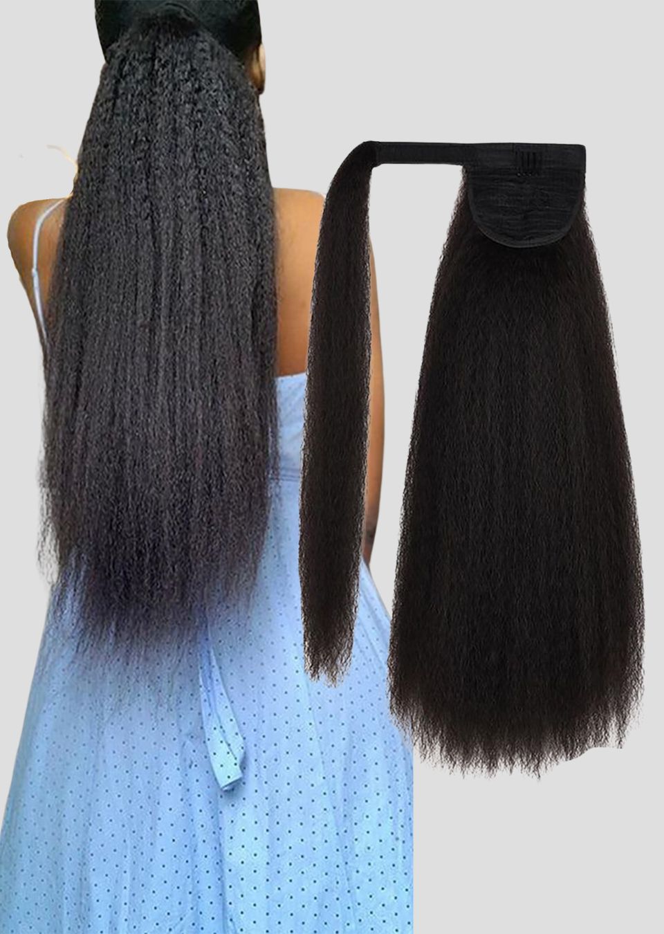 Kinky Straight Ponytail - 24 Inches