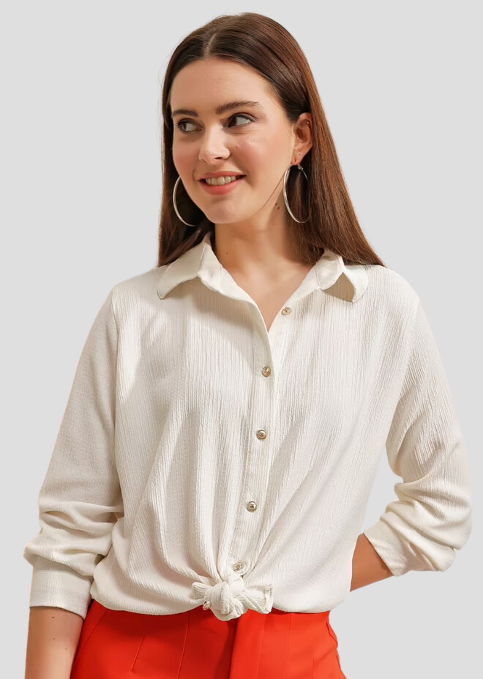 White Knitted Shirt